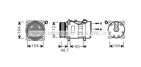 AVA QUALITY COOLING Kompressori, ilmastointilaite VWAK288